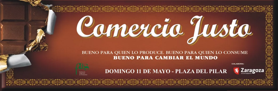 11 de Mayo: Lonja de Comercio Justo en la Plaza del Pilar de Zaragoza