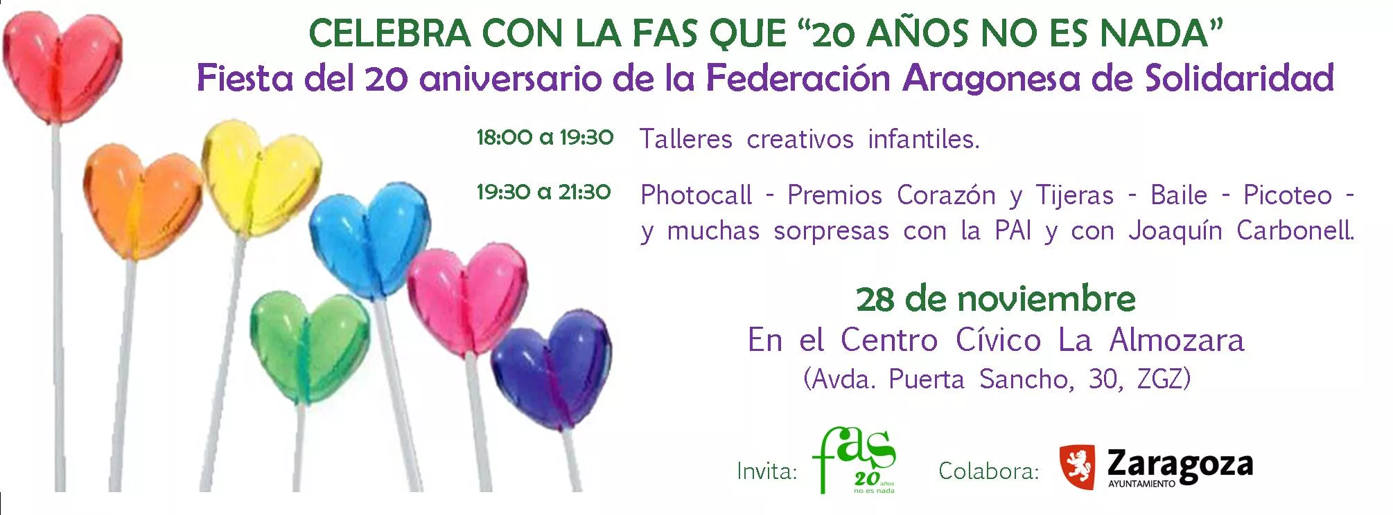 20 AÑOS NO ES NADA. Celebración del 20 aniversario de la FAS.