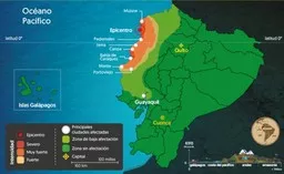 Mapa terremoto Ecuador