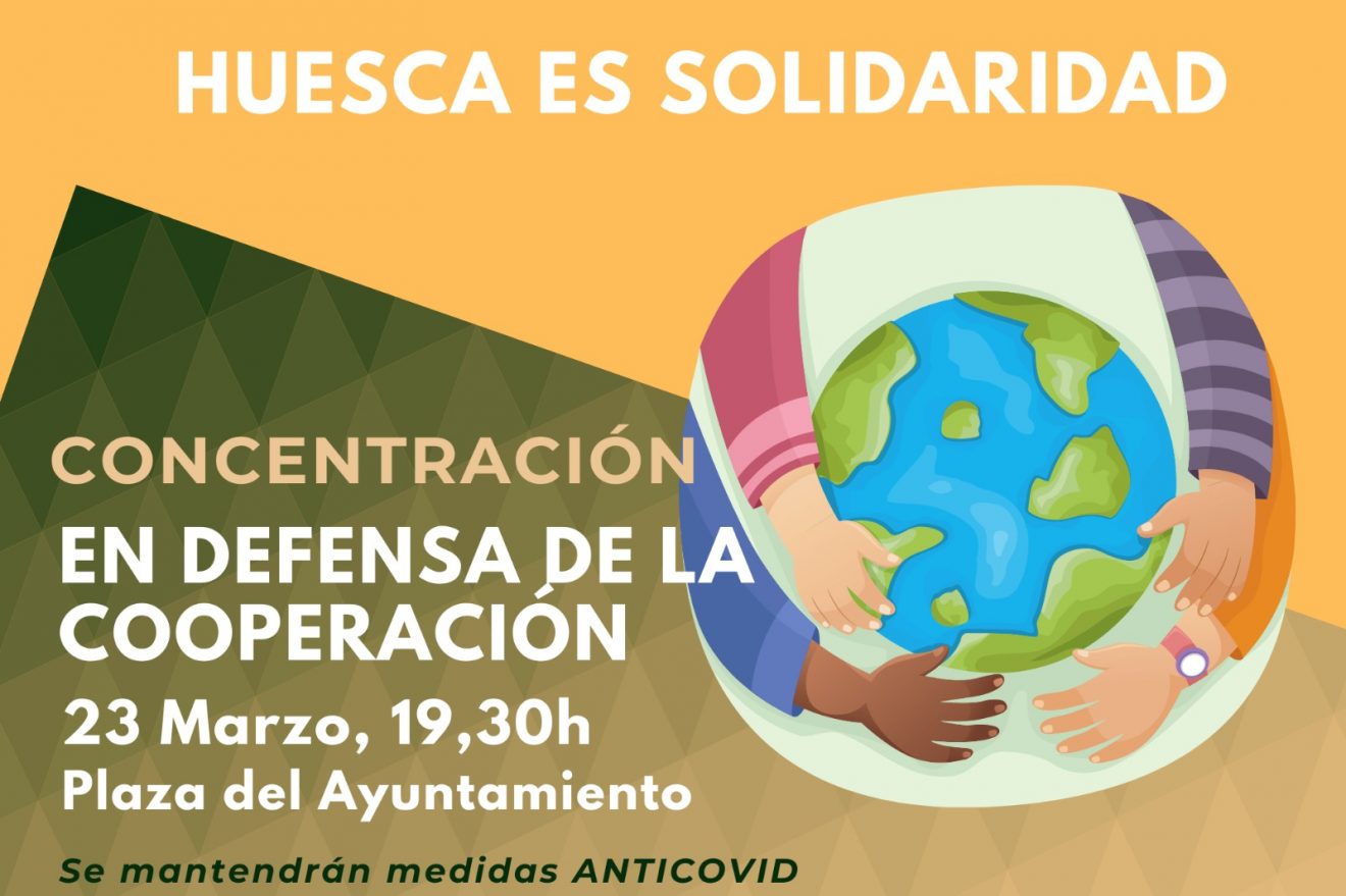 Las organizaciones para el desarrollo realizarán una concentración ante el Ayuntamiento de Huesca en defensa de la cooperación para el desarrollo.