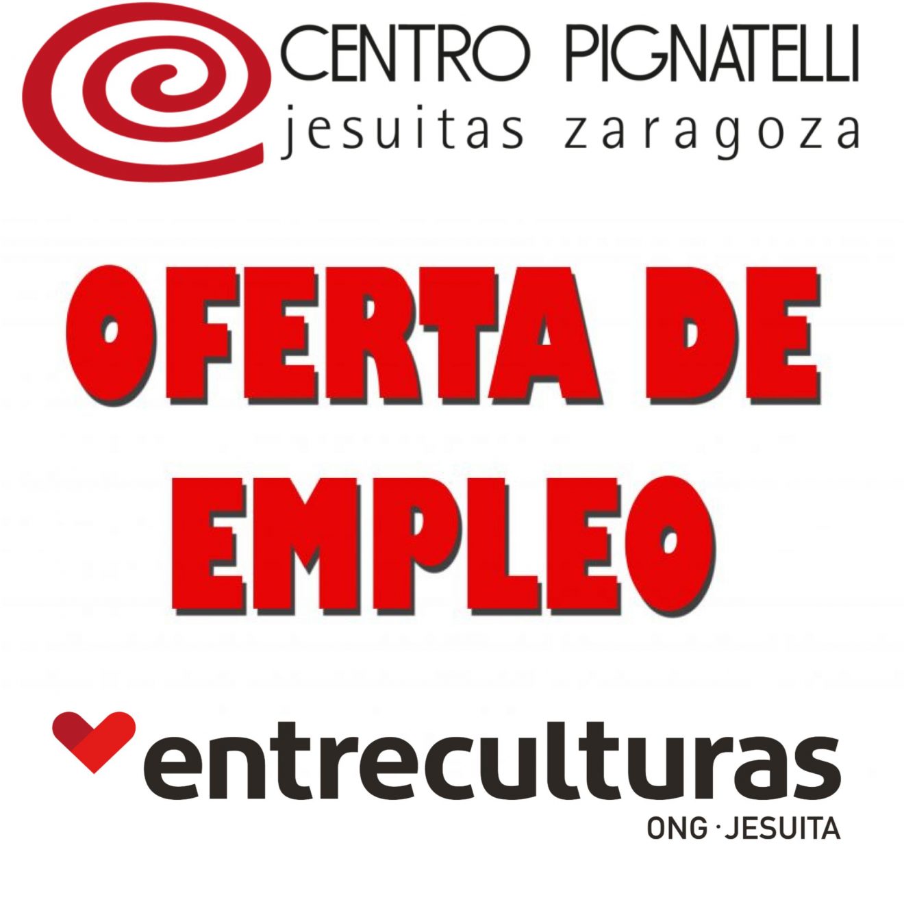 OFERTA de TRABAJO Entreculturas y el Centro Pignatelli