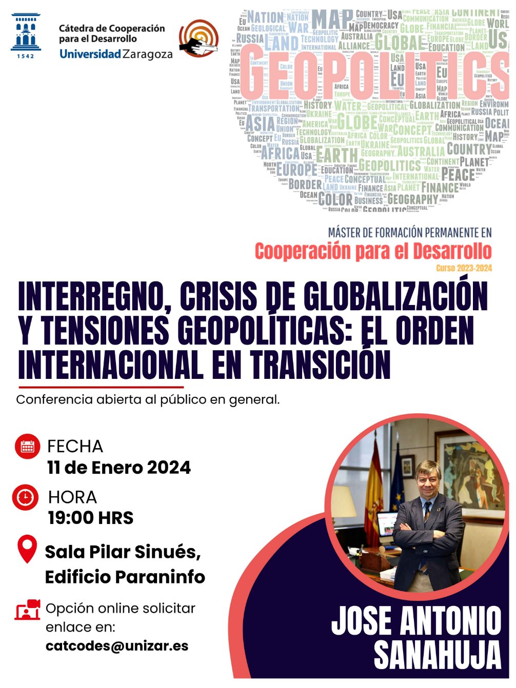 Conferencia: Interregno, crisis de globalización y tensiones geopolíticas: el orden internacional en transición