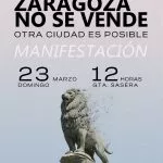 Manifestación Zaragoza no se vende