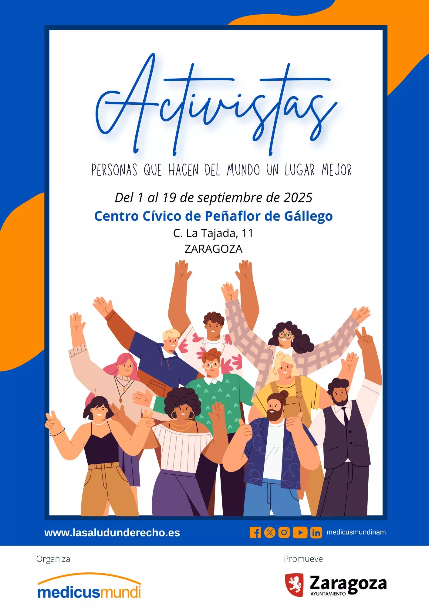 Ven a visitar la exposición: “Activistas” en el Centro Cívico Municipal de Peñaflor