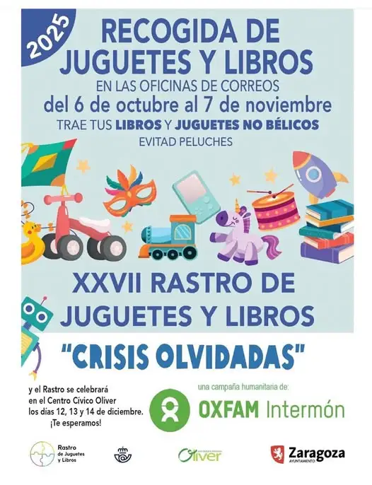 Recogida de juguetes y libros con el lema “Crisis olvidadas”