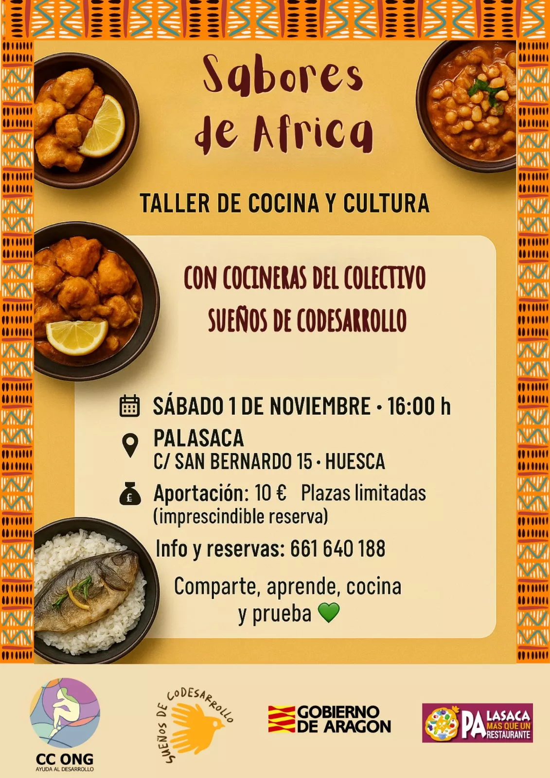 Sabores de África. Taller de cocina y cultura