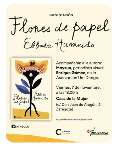 Presentación del libro Flores de Papel de Ebaba Hameida