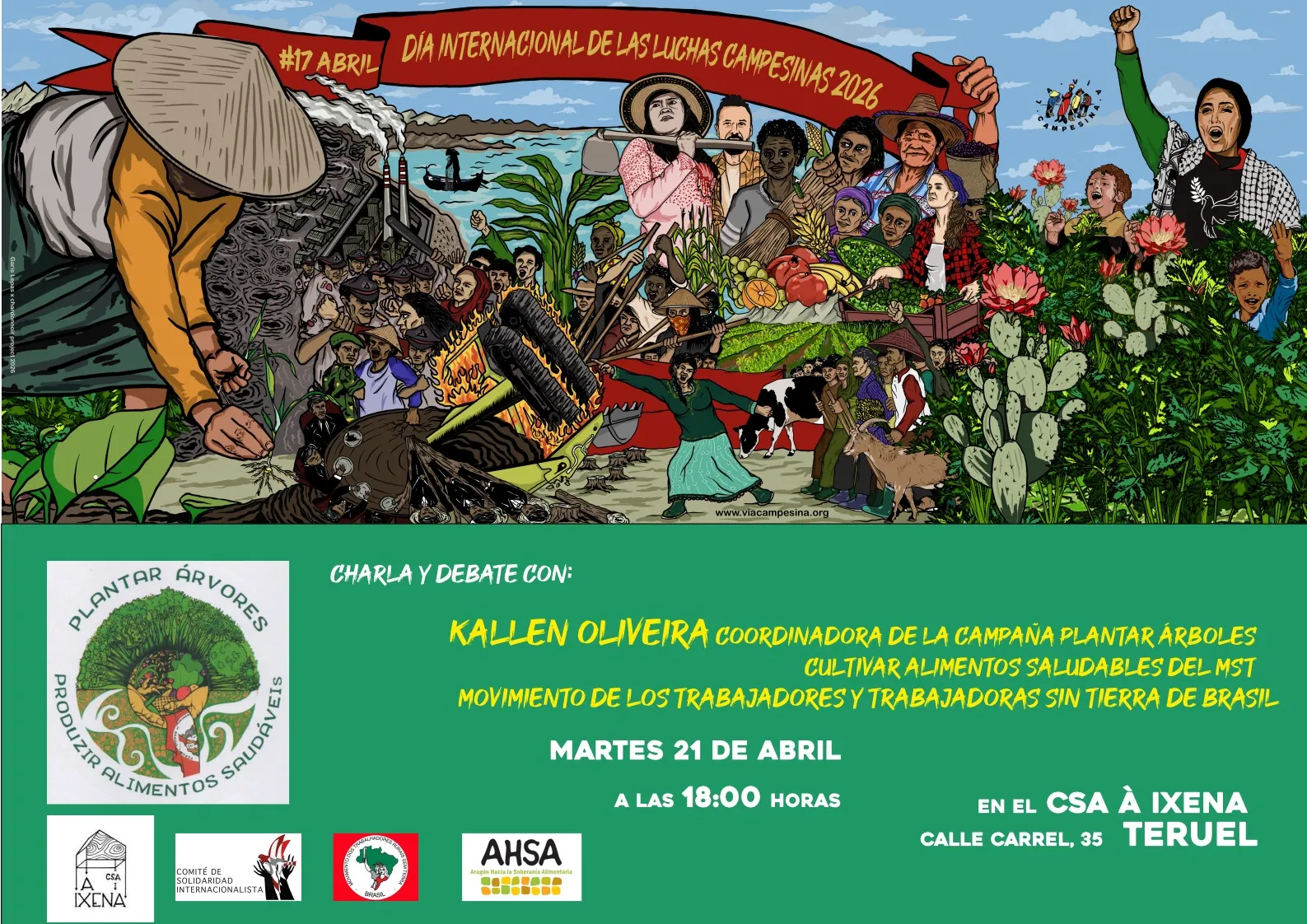 Charla y debate con Kallen Oliveira – MST BRASIL en Teruel