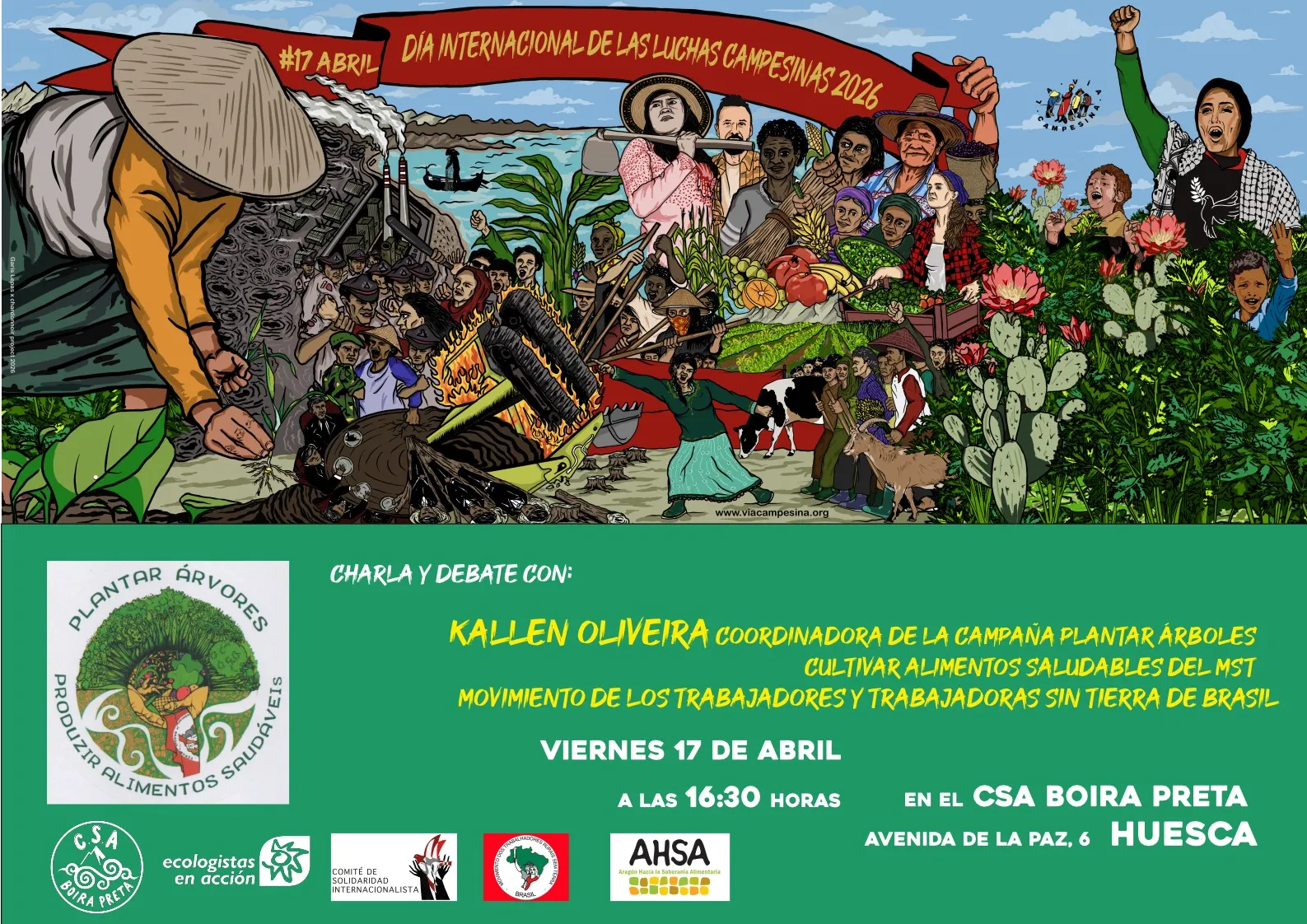 Charla y debate con Kallen Oliveira - MST BRASIL en Huesca