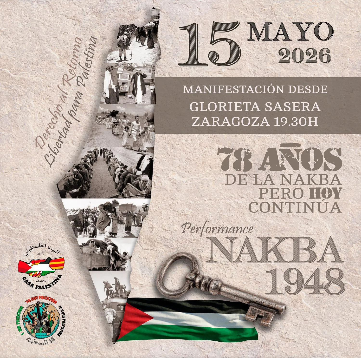 Manifestación 75 años de la Nakba - Zaragoza