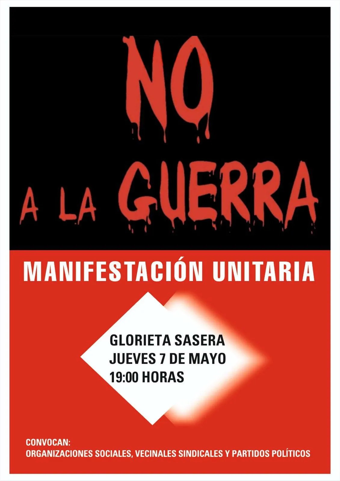 Manifestación NO A LA GUERRA