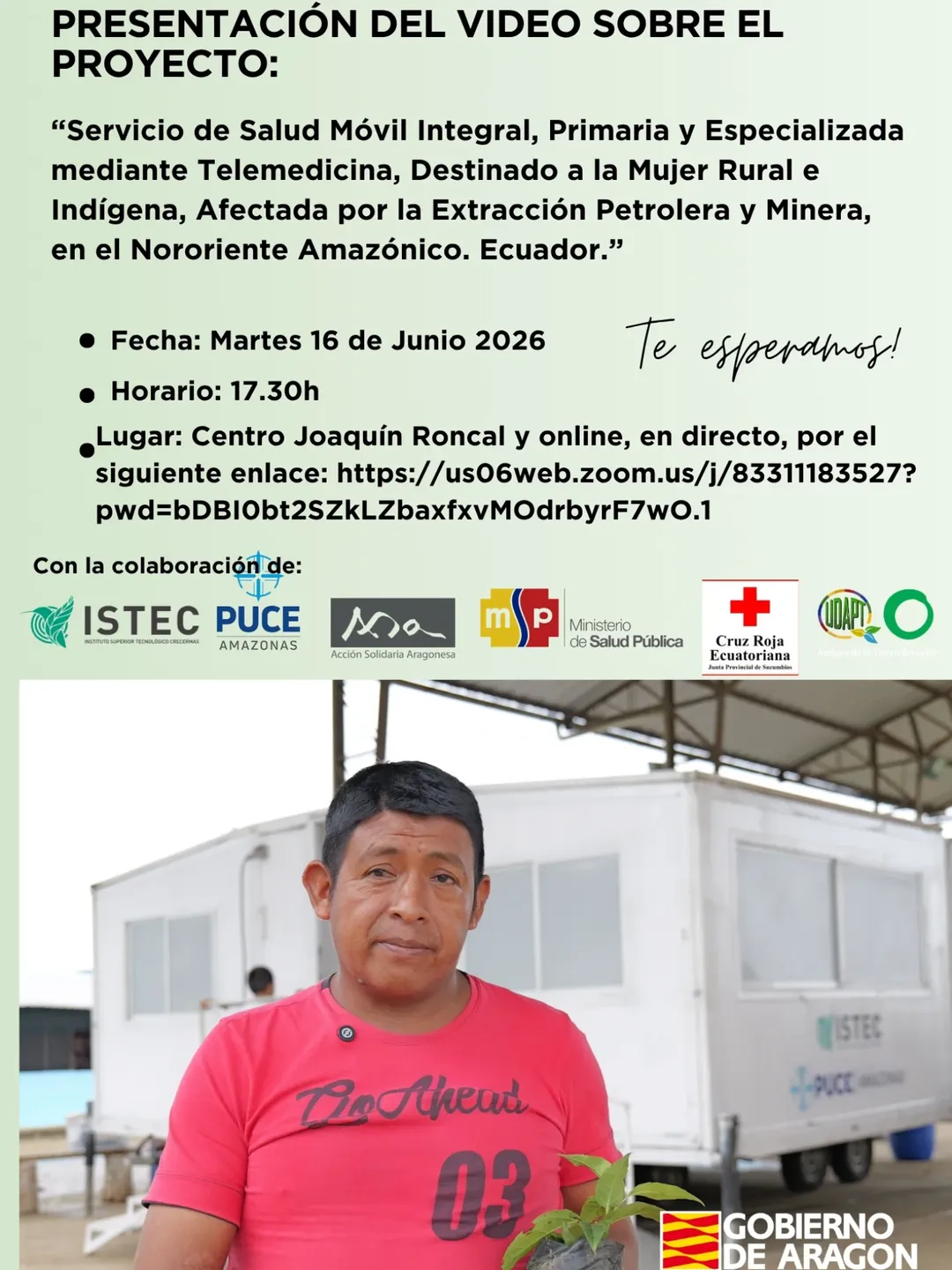 presentación del vídeo del proyecto “Servicio de Salud Móvil Integral, Primaria y Especializada mediante Telemedicina”