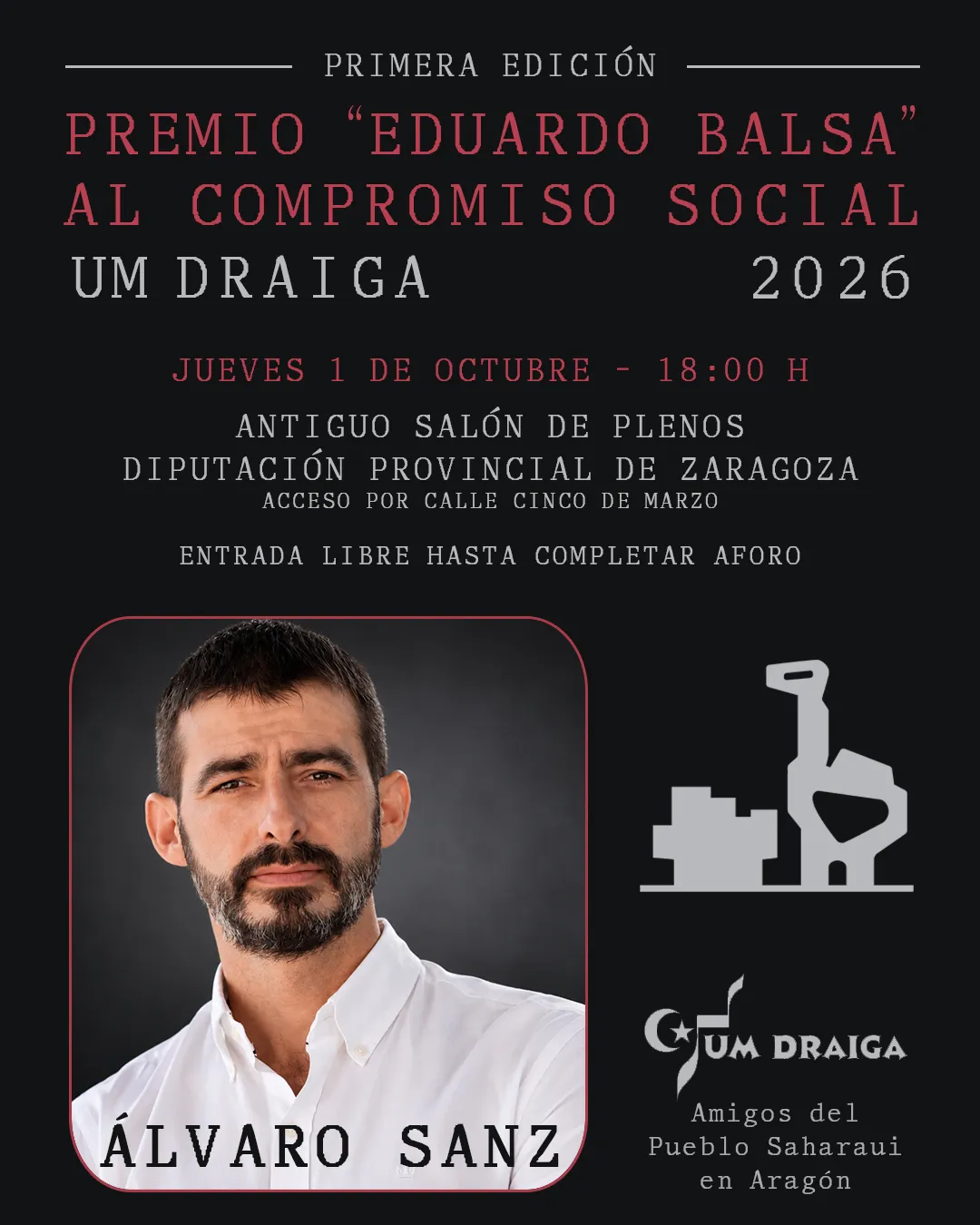Álvaro Sanz Remón, I Premio «Eduardo Balsa al Compromiso Social»