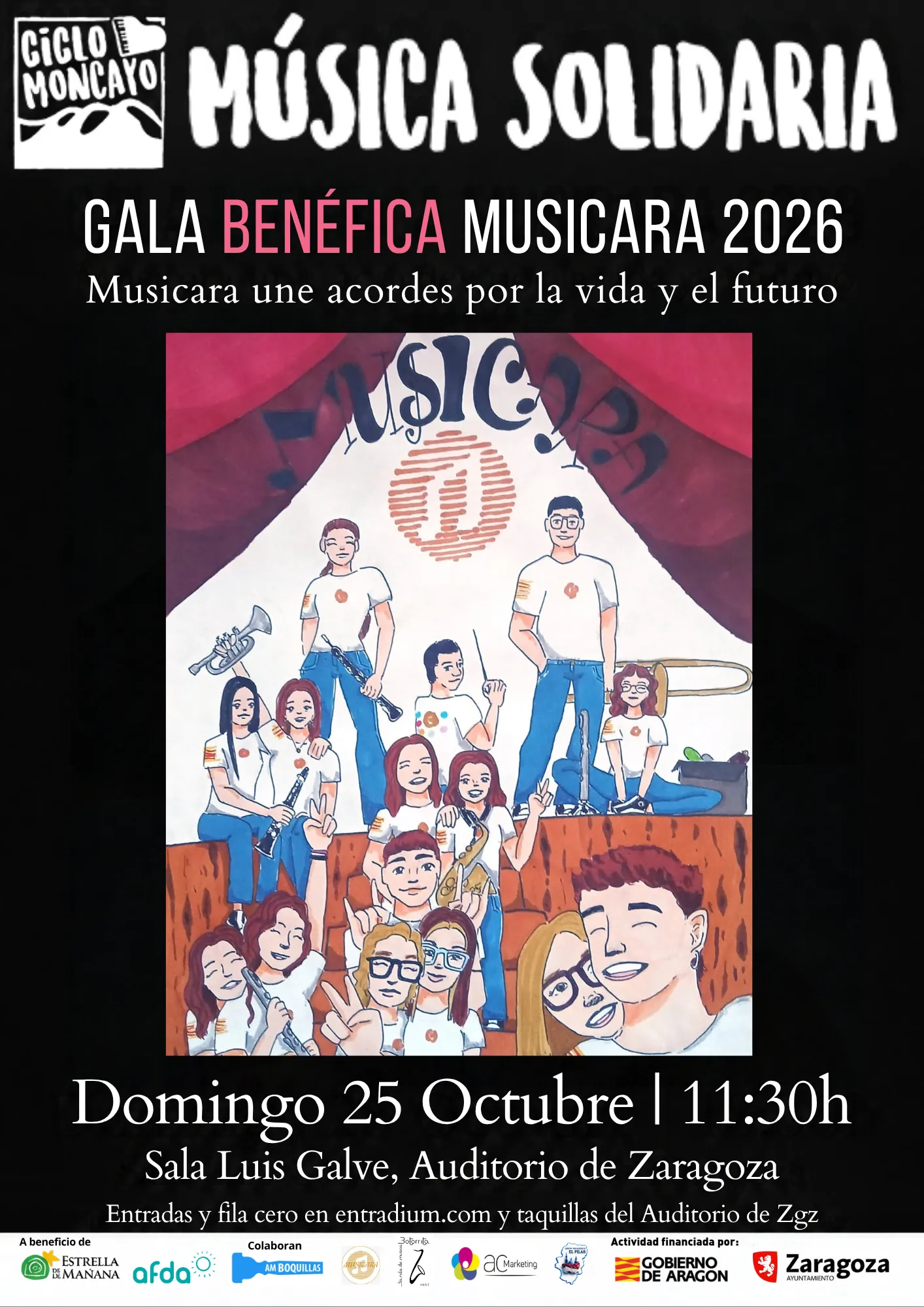 Gala benéfica musicara 2026. Musicara une acordes por la vida y el futuro