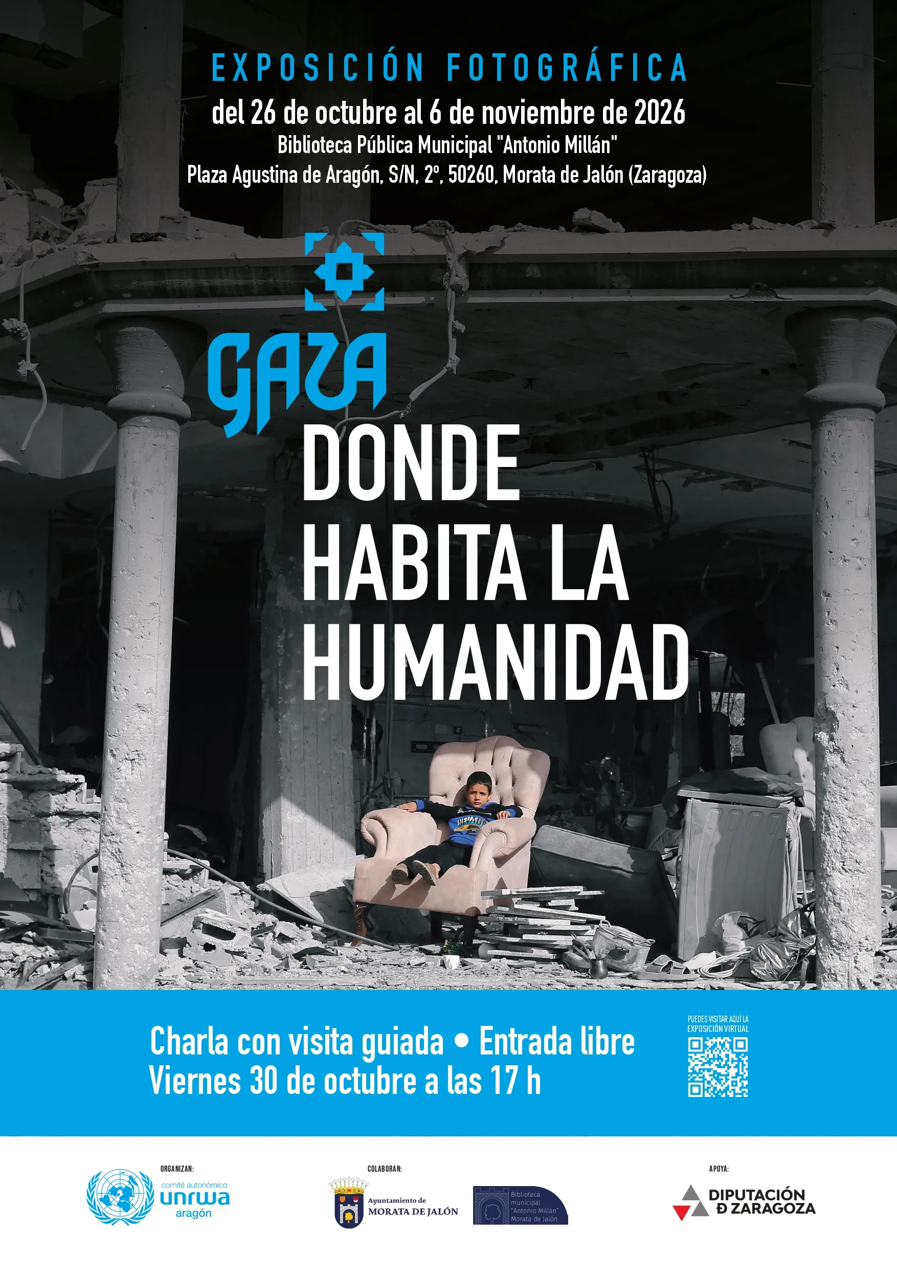 Charla y visita guiada a la exposición fotográfica GAZA, DONDE HABITA LA HUMANIDAD
